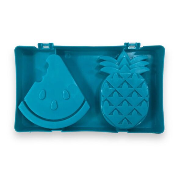 Pineapple & Watermelon Shape Ice Pop Tray Popsicle Mold & Reusable Pop Sticks - Picture 6 of 16